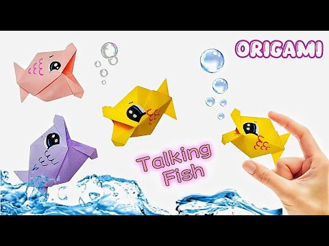 Origami 3D Talking Fish 🐠|Easy Paper Talking Fish Tutorial for Kids✨|Origami Craft World 