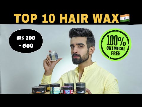 TOP 10 HAIR WAX 🇮🇳| STRONG HOLD| CHEMICAL FREE HAIR...