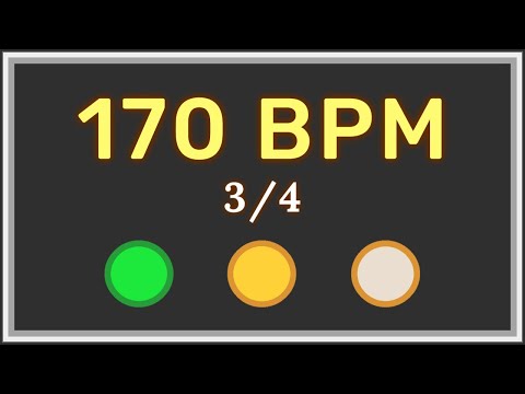 170 BPM 3/4 - Metronome with accent ⏳✔️