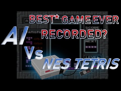 This Might Be The Best* Game Of Tetris Ever Recorded On Real Hardware - AI Plays NES On Live Stream