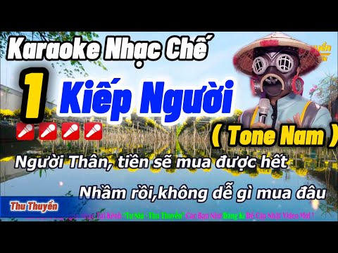 Karaoke Một  Kiếp Người (Tone Nam ) Nhạc Chế Chuyện Hoa Sim Hay Nhất !!