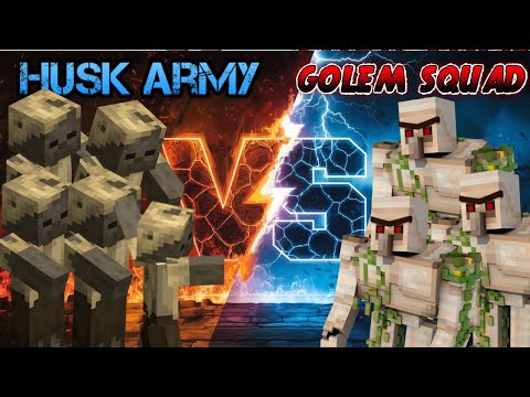 "This Minecraft Mob War BROKE My Game ⚔️💥 – 400 Husks vs Golems!"