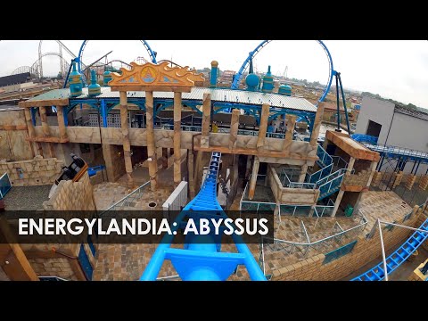 Energylandia: Vekoma double-launch coaster Abyssus - onride POV (Aqualantis 2021)