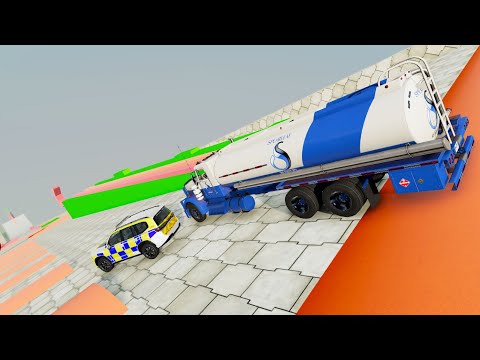 Epic Descent With Bumps & Ramps Insane Testing (Crash Test) #2 - BeamNG.drive Crazy Downhill Descent