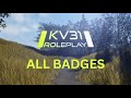 KV31 Roleplay Roblox All Badges