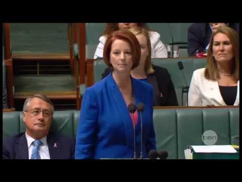 Julia Gillard's misogyny speech