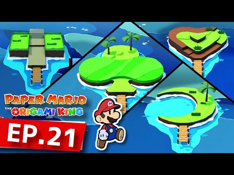 PaperMario The Origami KING : 021 Heart , Hammer , Club , Crescent Moon Island