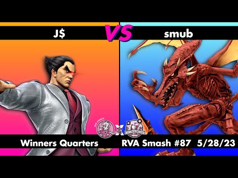 RVA Smash #87: smub (Ridley) vs J$ (Kazuya) | Winners Quarters | 37 Entrants | SSBU