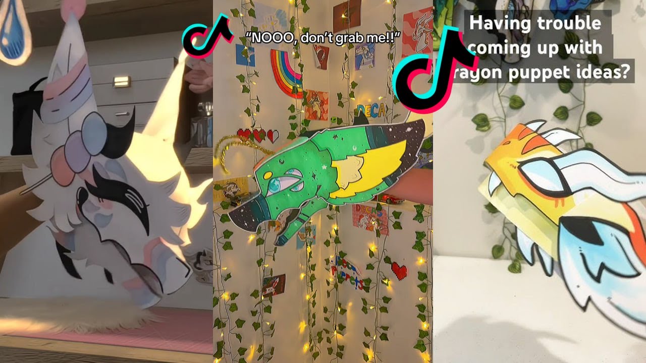 Dragon Puppet Crafts - Paper Dragon TikTok Compilation #507