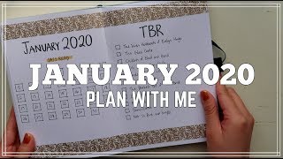 JANUARY 2020 READING BULLET JOURNAL SETUP | Plan With Me [CC]