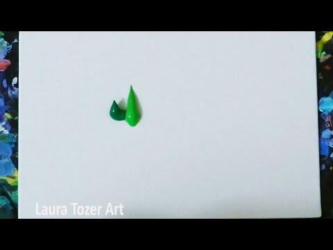 ASMR di Natale 🎄🎅🏻 Facile pittura astratta con colori natalizi!!