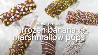 How to make frozen banana marshmallow pops