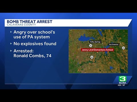 Man arrested after making bomb threat to elementary school in Calaveras County