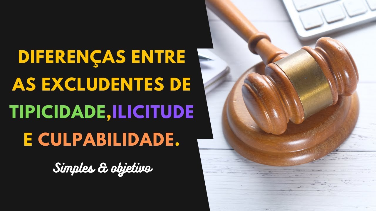 Diferença entre as excludentes do Direito Penal (Tipicidade, Ilicitude e Culpabilidade)
