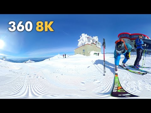 Jasna Chopok Ski 34a,b,c -31a The long run south, 5.3km 920m descent. 360 VR Oculus, Virtual