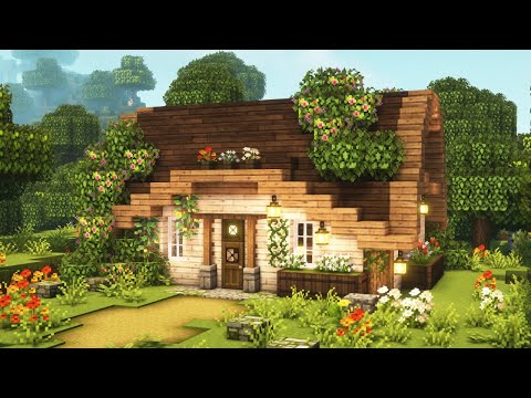[Minecraft] ✨ Aesthetic small House Tutorial / Cottagecore/ Mizuno's 16 Craft Resource Pack
