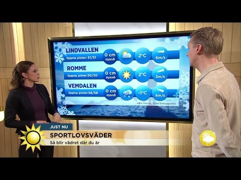 Så blir vädret på skidorterna - Nyhetsmorgon (TV4)
