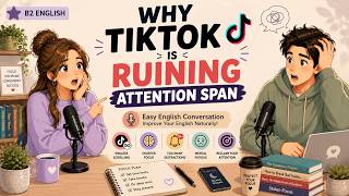 Why TikTok is Ruining Attention Span | English Podcast for Easy English Conversation | B2 English