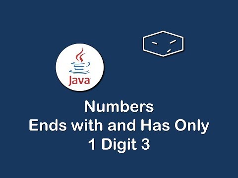 numbers ends with and has only 1 digit 3 in java