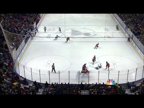 Bryan Bickell backhand at net goal 1-0 April 14 2013 Chicago Blackhawks vs St. Louis Blues NHL