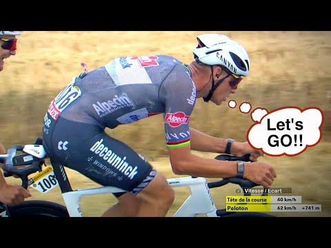 Mathieu van der Poel AURA FARMING Panics Whole Peloton | Tour de France 2025 Stage 9