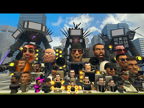 EVOLUTION OF NEW TV MAN TITAN UPGRADED VS 1-73 SKIBIDI TOILET BOSSES in Garry's Mod!