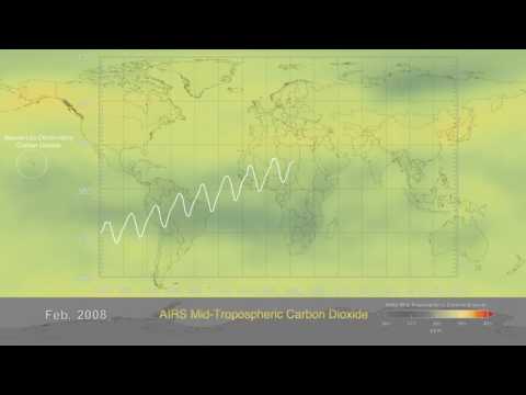2014 Update Aqua/AIRS Carbon Dioxide with Mauna Loa Carbon Dioxide Overlaid
