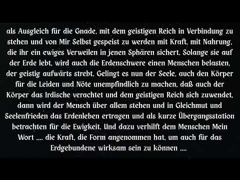 ÖFFNET EUER HERZ .... WIRKUNG DES GÖTTLICHEN WORTES .... KRAFTZUSTROM  ....