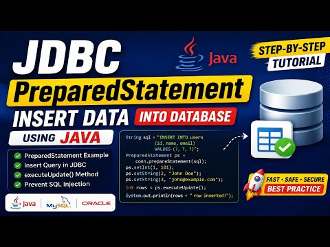 Prepared Statement In Jdbc Insert Data Into Database Using Java Step By Step Tutorial