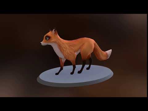 3D Animation Fox Walk Cycle
