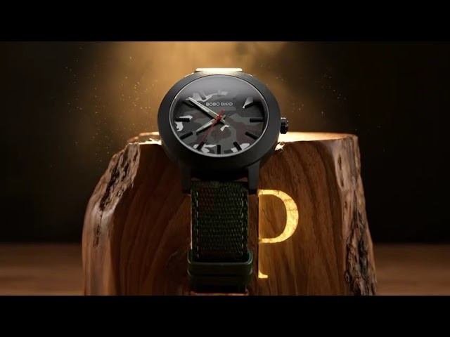 ساعة خشبية رجالية