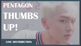PENTAGON - Thumbs Up!: Line Distribution (Color Coded)