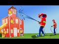 The Kids Dressed As Firemen Put Out A Burning Building Compilation