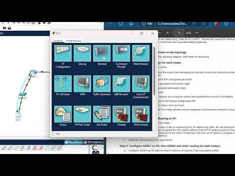 CCNA 7.4.2 Lab Implement DHCP and Basic Config