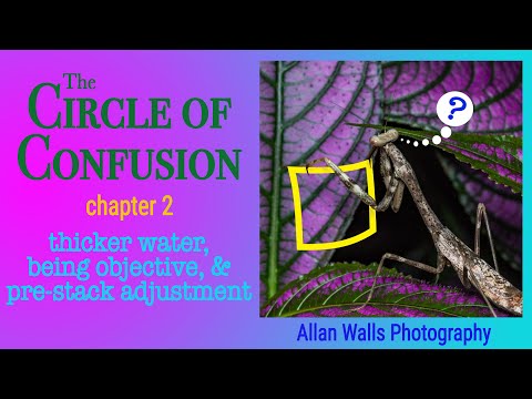 The Circle of Confusion 2 - water drops, objectives, and pre-stack editing