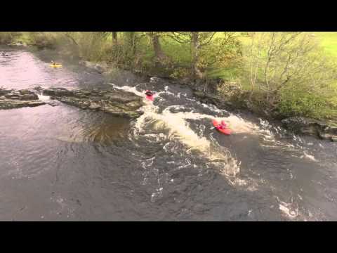 Kayaking in Llangollen May 2016 filmed by Drone