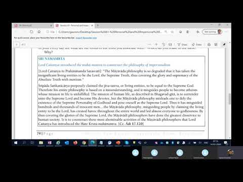 Online Bhakti Vriksha- Session- 61- Personal and Impersonal feature of God