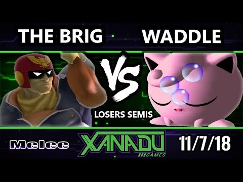 S@X 275 SSBM -  Waddle (Jigglypuff) Vs.  The Brig (Captain Falcon) - Smash Melee Losers Semis