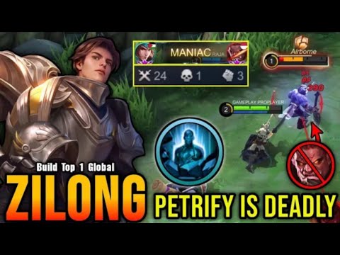 24 kills + maniac ZILONG BUILD petrify is deadly