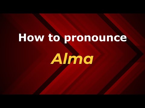 How to pronounce Alma