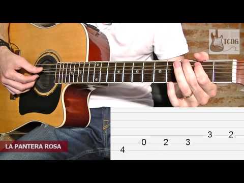 How to Play The Pink Panther on Acoustic Guitar / Very Easy Guitar Lesson /Tutorial TCDG