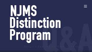 Inside the NJMS Distinction Program