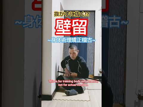 【続】抜かずに抜く❣️《壁留》For body movement training. Not for actual combat.😉 #shorts