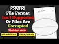File Format Isn T Supported Or Files Are Corrupted Gallery Photo WhatsApp Media Hidden Photos