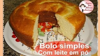 Bolo simples com leite em pó