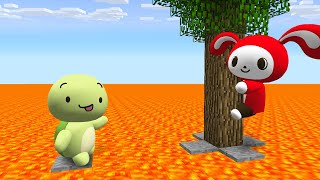 ココのぜんいちのガチでやる!が笑える😂 - マグマが上がってくる世界で本気サバイバルした結果!?【まいくら・マインクラフト】