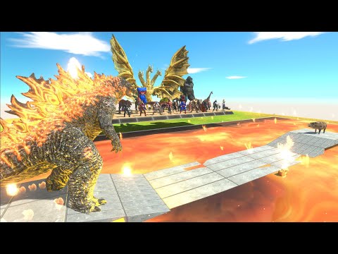 Who Can Cross The Molten Lava Bridge? - Animal Revolt Battle Simulator