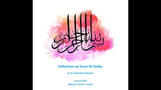 Reflection on Surat Al-Fatiha