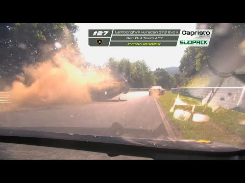 LEADING Car GRELLO #911 Flips Aston Martin During Battle for P1! ADAC RAVENOL 24H NÜRBURGRING 2025