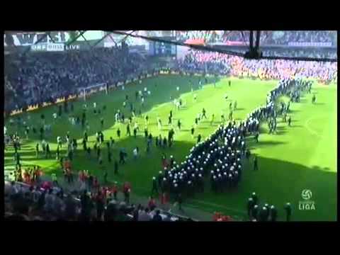 Rapid Wien - Austria Wien Platzsturm und Spielabruch ORF Eins